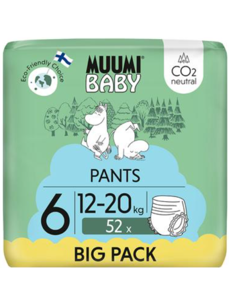 Подгузники - трусики Moomin Baby Pants 6 - 52 шт 12-20 кг