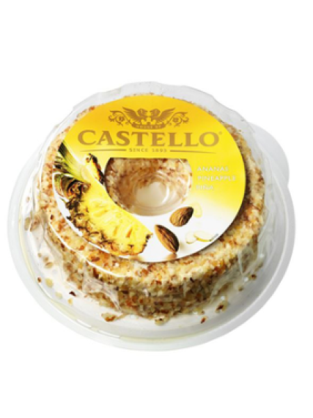 Сливочный сыр с ананасом и миндалем CASTELLO 125г