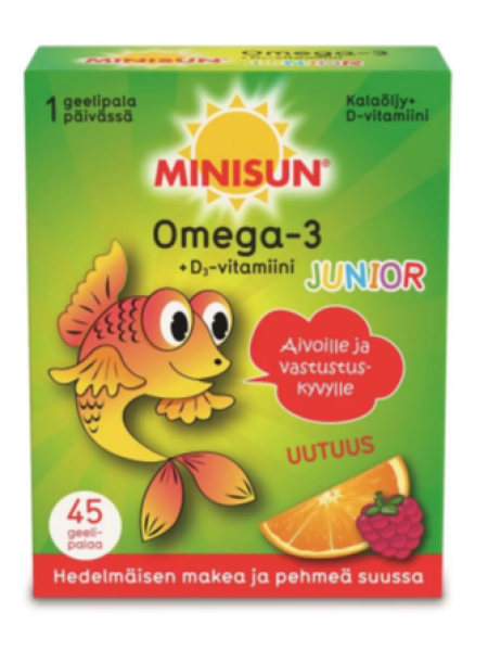 Витамины для детей MINISUN OMEGA-3 + D3 JUNIOR 45шт