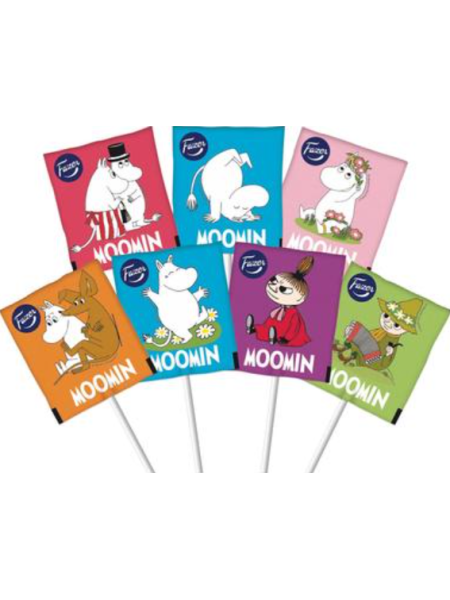 Леденец на палочке Fazer Moomin 8г с фруктовым вкусом