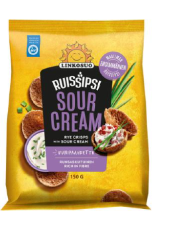 Ржаные чипсы Linkosuo Ruissipsi 150г сметана