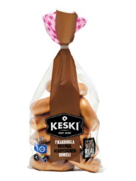 Баранки Keski Alkuperäinen Rinkeli 378г среднего размера