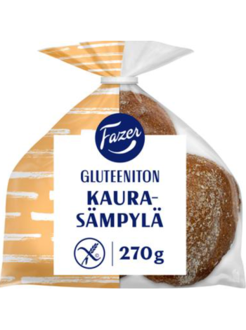 Овсяные булочки без глютена Fazer Gluteeniton Kaurasämpylä 3 шт 270г