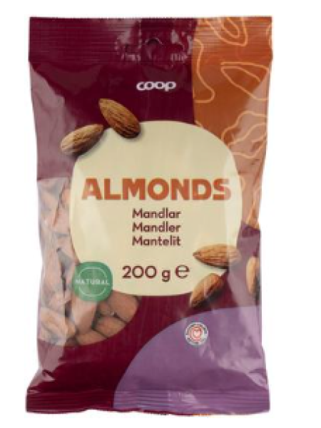Орех миндаль Coop mantelit 200г