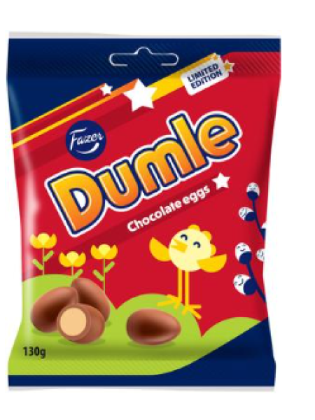 Шоколадные пасхальные яйца Fazer Dumle Chocolate eggs 130г