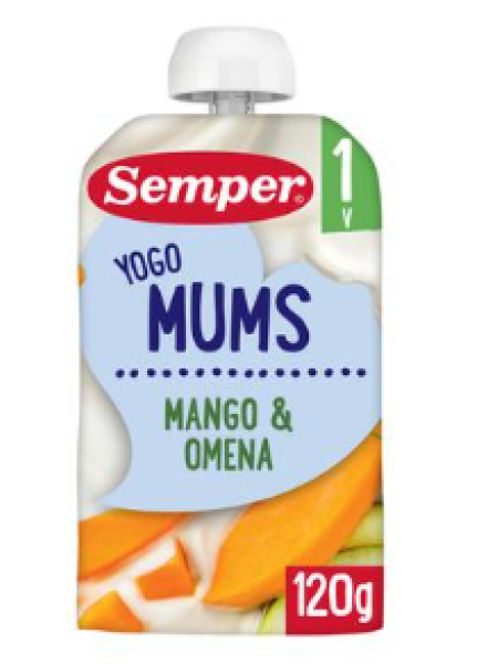 Детский йогурт-пюре Semper Yoghurt Mango & Apple 120г Манго Яблоко 12 месяцев    