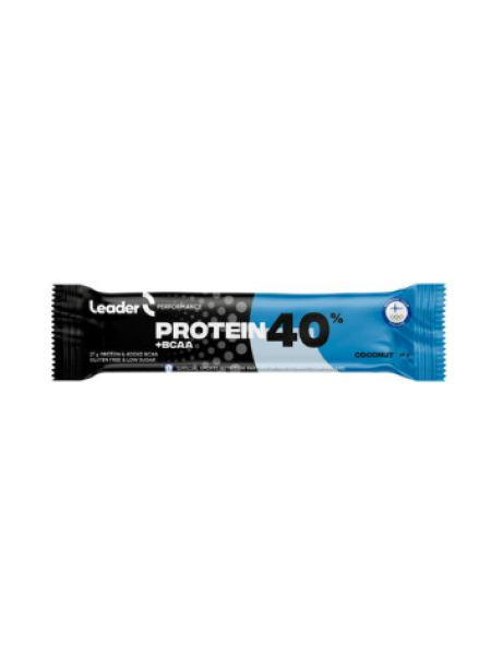 Протеиновый батончик Leader Performance протеин 40%+ BCAA со вкусом кокоса 68 г