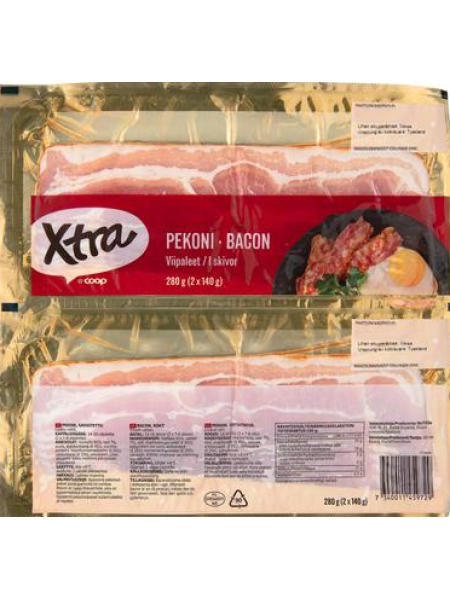 Копченый бекон X-tra pekoni viipaleet 2х140г