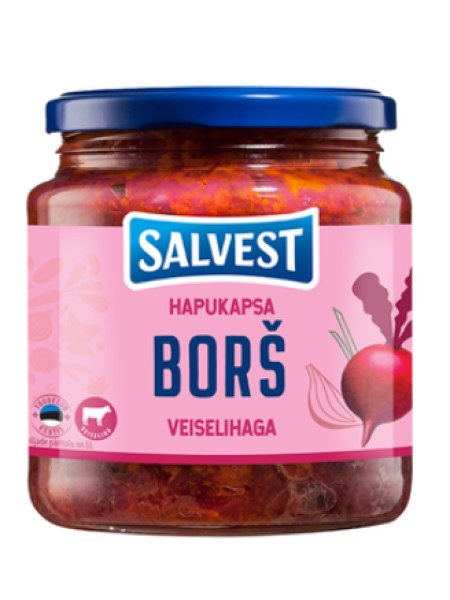 Борщ из свежей капусты с говядиной SALVEST Värskekapsaborš veiselihaga 530 г