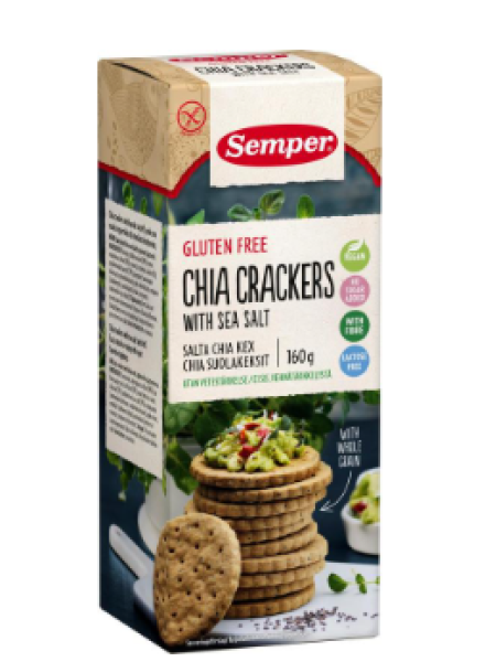 Безглютеновые крендели с чиа Semper Gluteeniton Chia Suolakeksi 160г