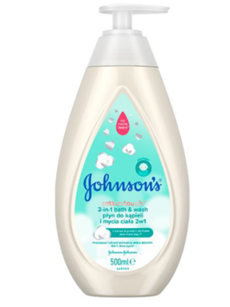 Гель-пена для душа Johnson's Cottontouch 2в1 для малышей 500мл с помпой 