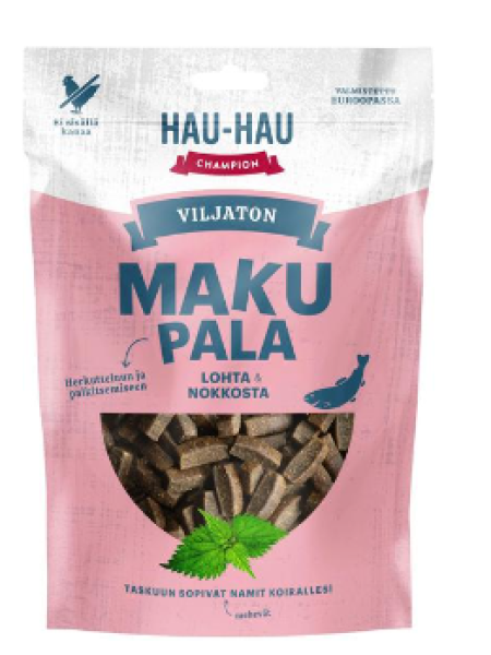 Вкусняшки для собак Hau-Hau Champion Makupala lohi-nokkonen 260г лосось крапива