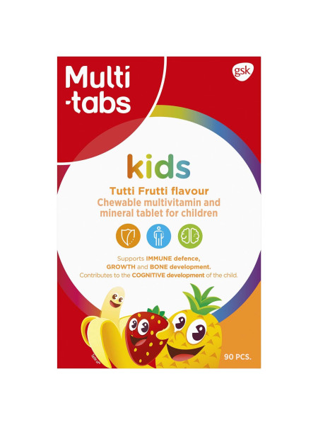 Поливитамины для детей Multi-Tabs Kids вкус - тутти фрутти 90 шт