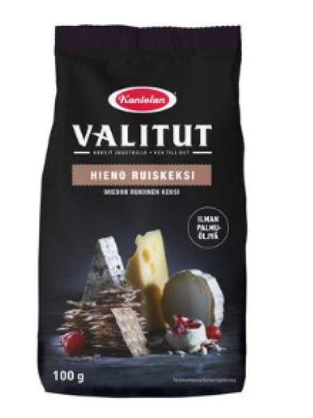 Крекеры с тмином Kantolan Valitut Ruiskeksi 100г