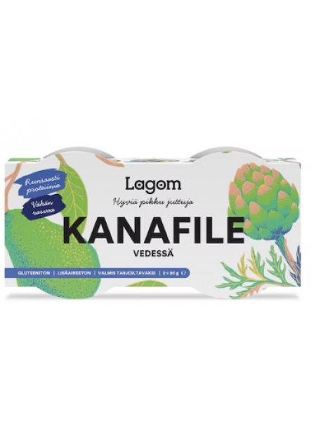 Куриное филе в собственном соку Lagom Kanafile vedessä 2 x 80 г/42 г без глютена