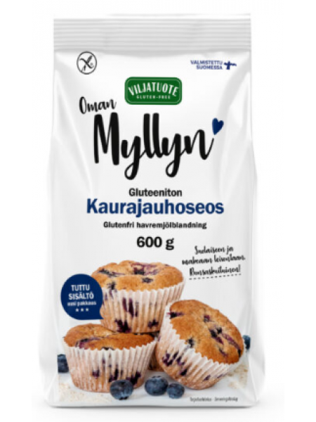Безглютеновая смесь овсяной муки Viljatuote Gluteeniton Kaurajauhoseos 600г