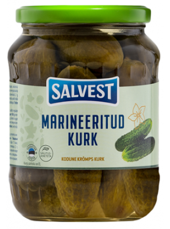 Маринованные огурцы по домашнему SALVEST Marineeritud kurk 675/385г