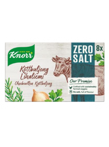 Бульонные кубики мясные Knorr Broth Cube Zero Salt Meat 8x9г без соли