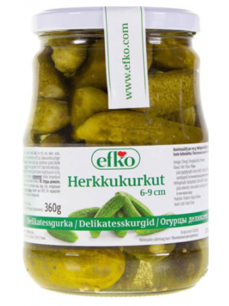 Деликатесные огурцы Efko Herkkukurkut 360/670 г