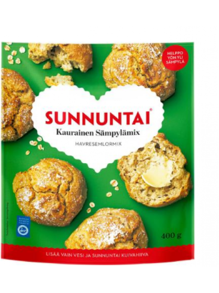 Готовая мучная смесь Sunnuntai kaurasämpylämix 400г