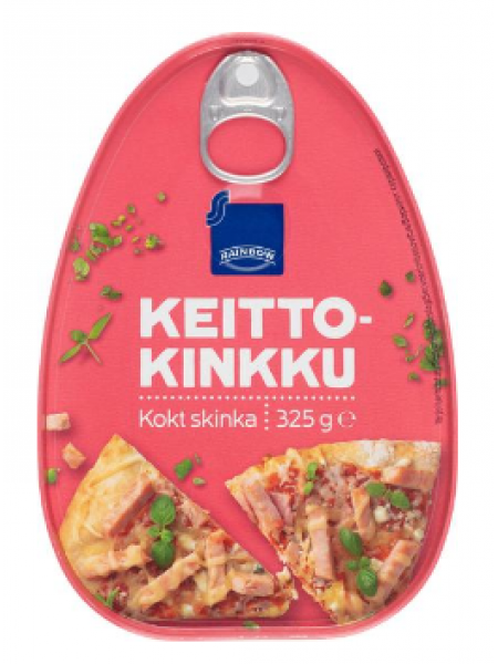Вареная ветчина Rainbow Keittokinkku 325г в железной банке