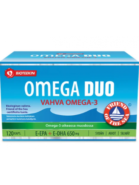 Витамины для нормальной работы сердца Bioteekin Omega Duo 650 мг 120 таблеток