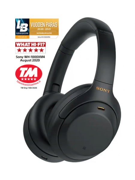 Bluetooth-гарнитура с шумоподавлением Sony WH-1000XM4 цвет черный