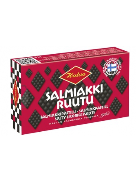 Пастилки с лакрицей Halva Salmiakkiruutu 34г