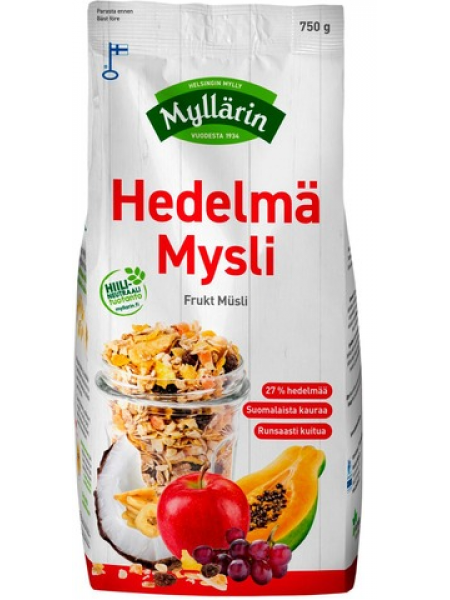 Фруктовые мюсли Myllärin Hedelmämysli 750г