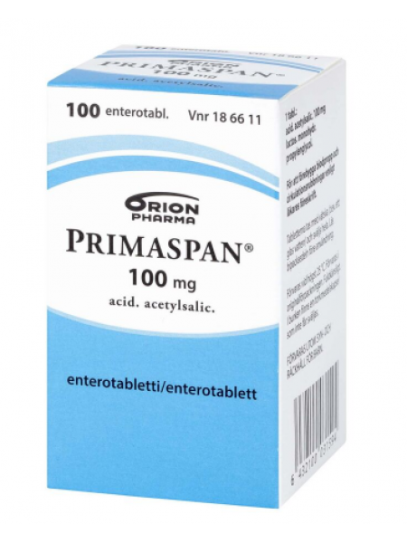 Препарат Orion Primaspan 100мг 100шт