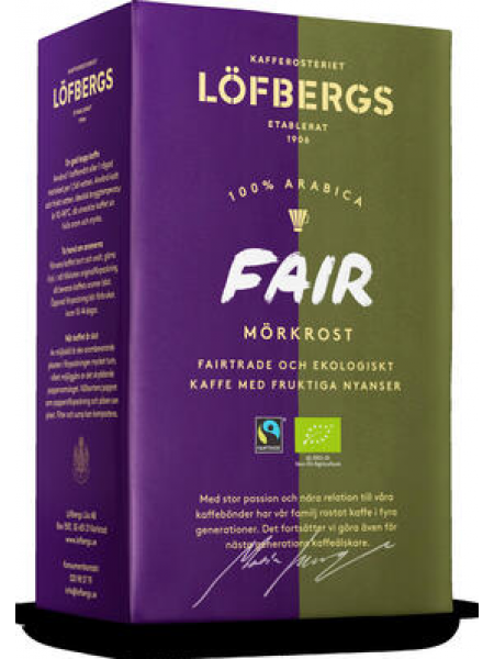 Молотый кофе Löfbergs Fair темной обжарки 450г