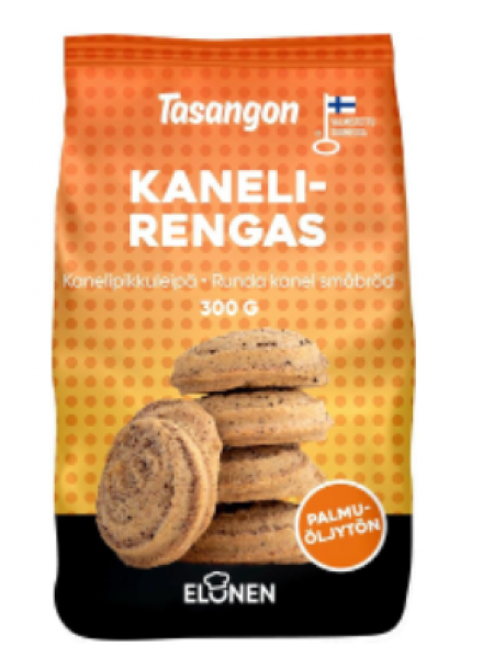 Песочные колечки Tasangon kanelirengas 300г с корицей без лактозы