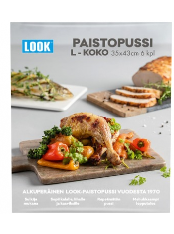 Большие пакеты для запекания мяса и куры Look Paistopussi 35X43см 6шт