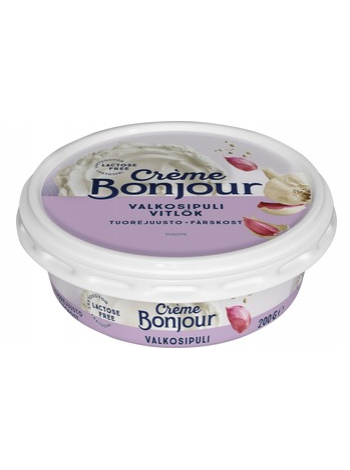 Сливочный сыр с чесноком без лактозы Crème Bonjour Valkosipuli 200г