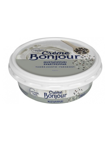 Сыр без лактозы Creme Bonjour Mustapippuri 200г с черным перцем