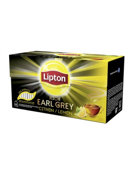 Ароматизированный черный чай с ароматами бергамота и лимона Lipton Lemon Rich Earl Grey 25шт