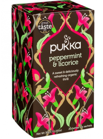 Травяной чай с мятой и солодкой Pukka Peppermint & Licorice 20шт