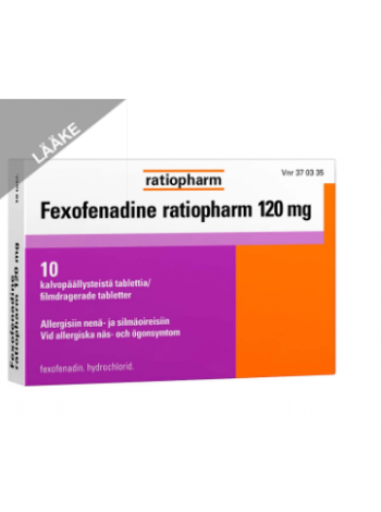 Противоаллергический препарат FEXOFENADINE RATIOPHARM 120 MG 10 таб