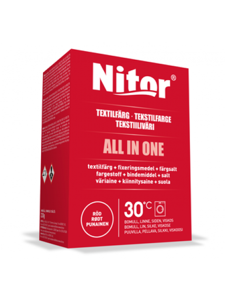 Текстильная краска Nitor All in One 230г цвет красный