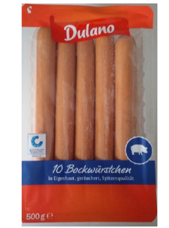 Сосиски Dulano Bockwurstchen 500г