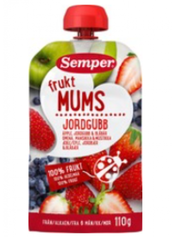 Фруктовое пюре Semper Fruktmums Strawberry 110г с 6 месяцев