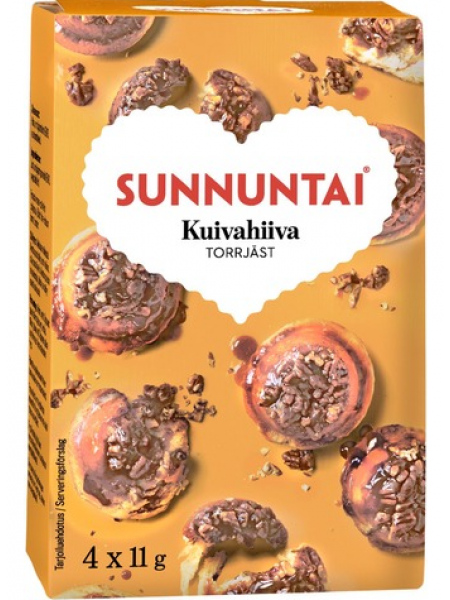 Сухие дрожжи Sunnuntai kuivahiiva 4x11 г 