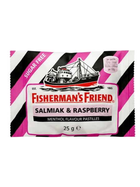 Пастилки с салмиакки и малиной без сахара Fisherman´S Friend Salmiakki-Vadelma 25г