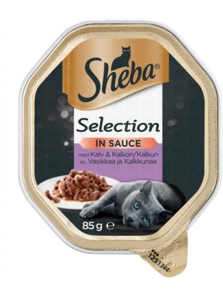 Консервы для кошек Sheba Selection Vasikkaa & Kalkkunaa 85г телятина и индейка в соусе