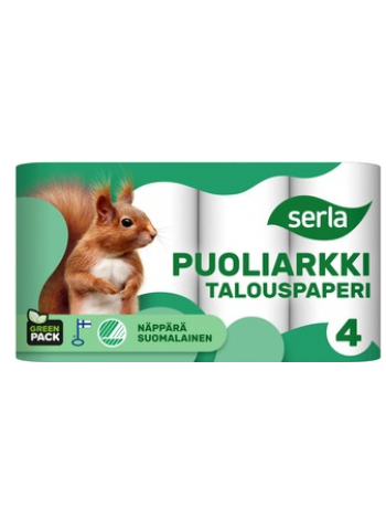  Бумага кухонная Serla Talouspaperi Puoliarkki 4шт