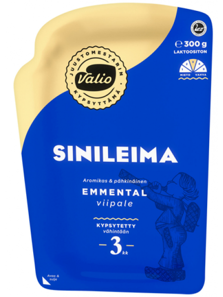 Сыр Valio Emmental sinileima viipale 300г в нарезке 