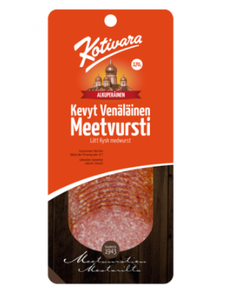 Салями Kotivara Kevyt Venäläinen 170г в нарезке