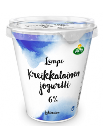 Греческий йогурт без лактозы Arla Lempi Kreikkalainen jogurtti 6% 300г