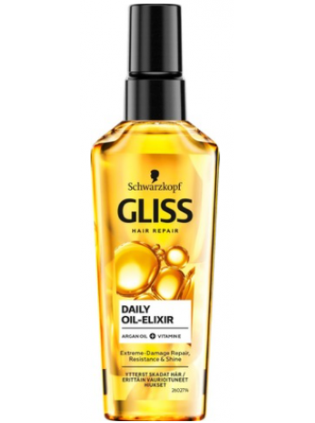 Лечебное масло для волос Schwarzkopf Gliss Daily Oil 75 мл для поврежденных и сухих волос спрей