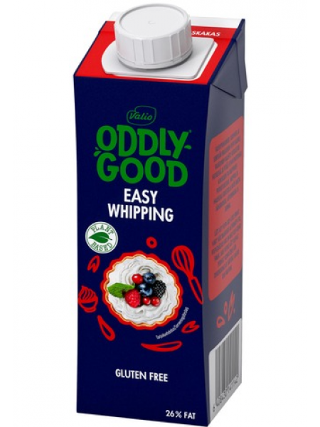 Сливки растительные для приготовления пищи Valio Oddlygood Easy Whipping  Uht 2,5дл без глютена